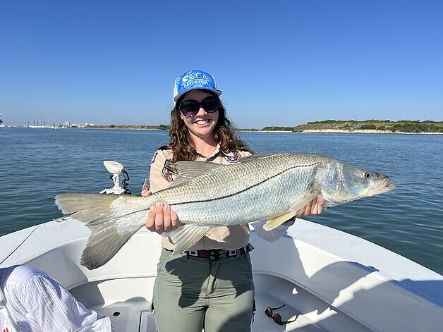 Snook fishing before reef deployment